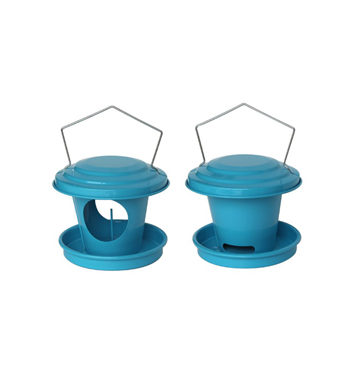 Distributors of seeds and grease for birds (blue)