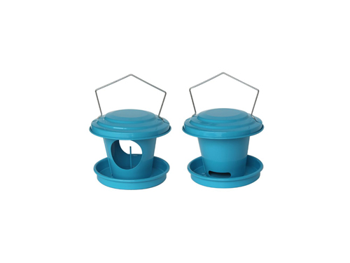 Distributors of seeds and grease for birds (blue)