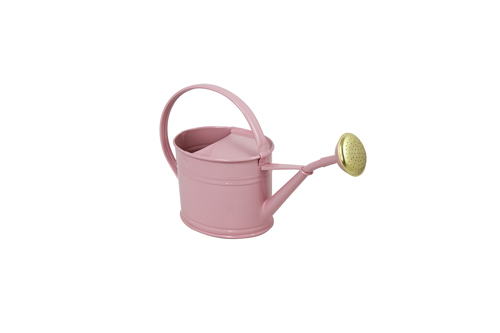 Steel watering cans galvanized by a volume of 1.75L Rose Pastel