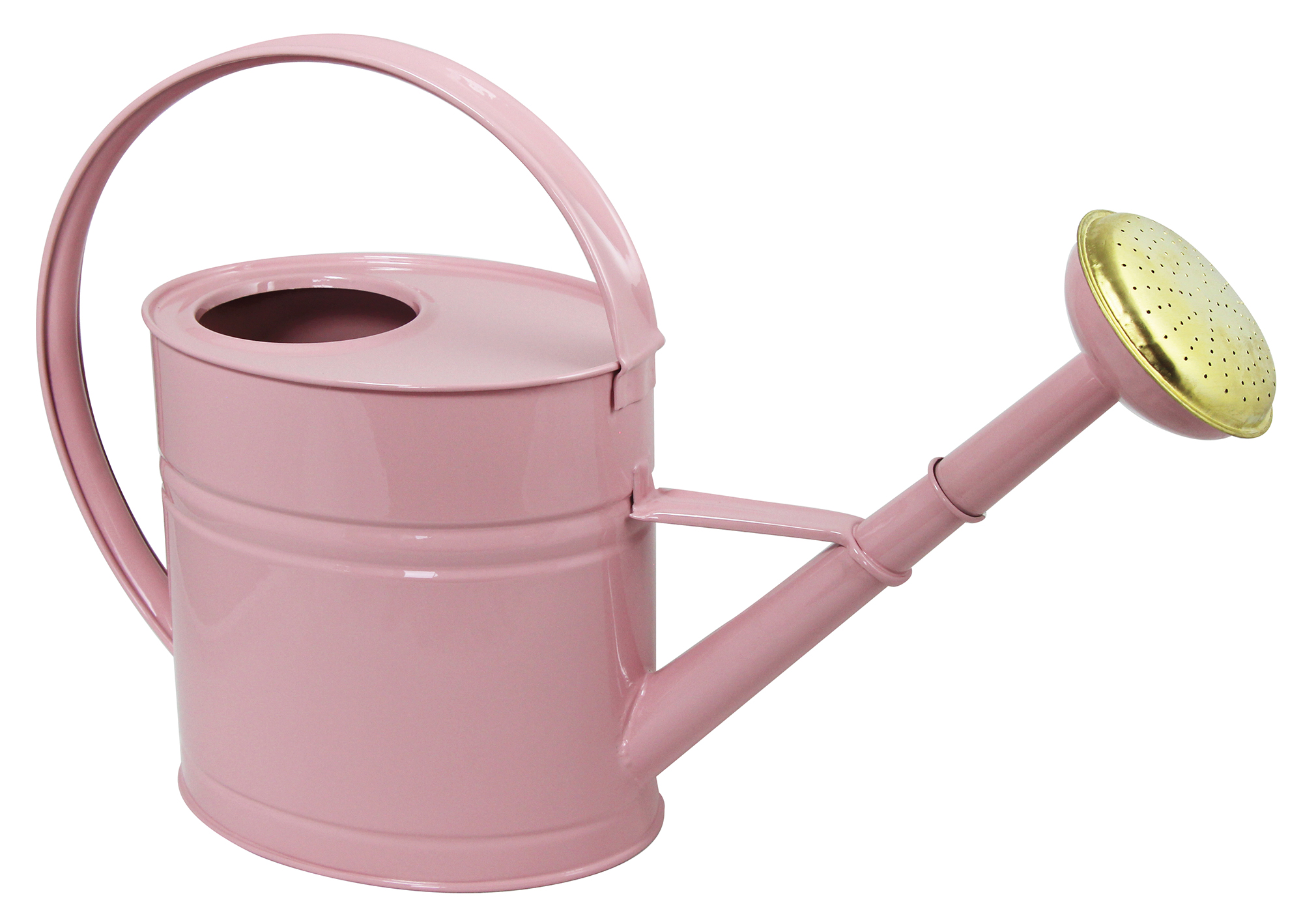 Steel watering cans galvanized by a volume of 4L Rose Pastel