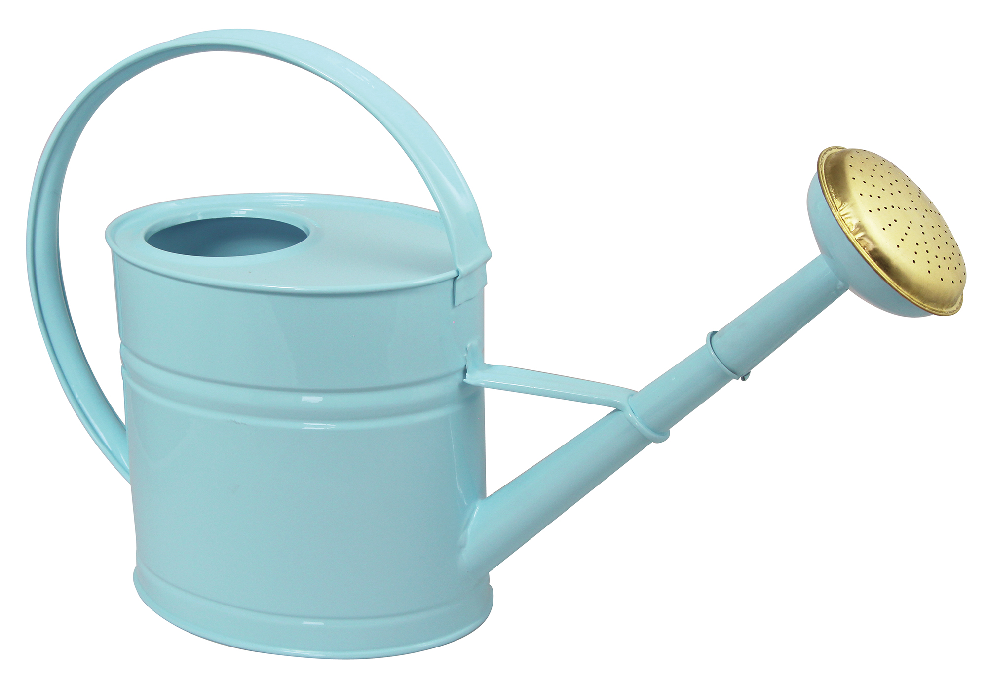 Steel watering cans galvanized by a volume of 4L Pastel blue