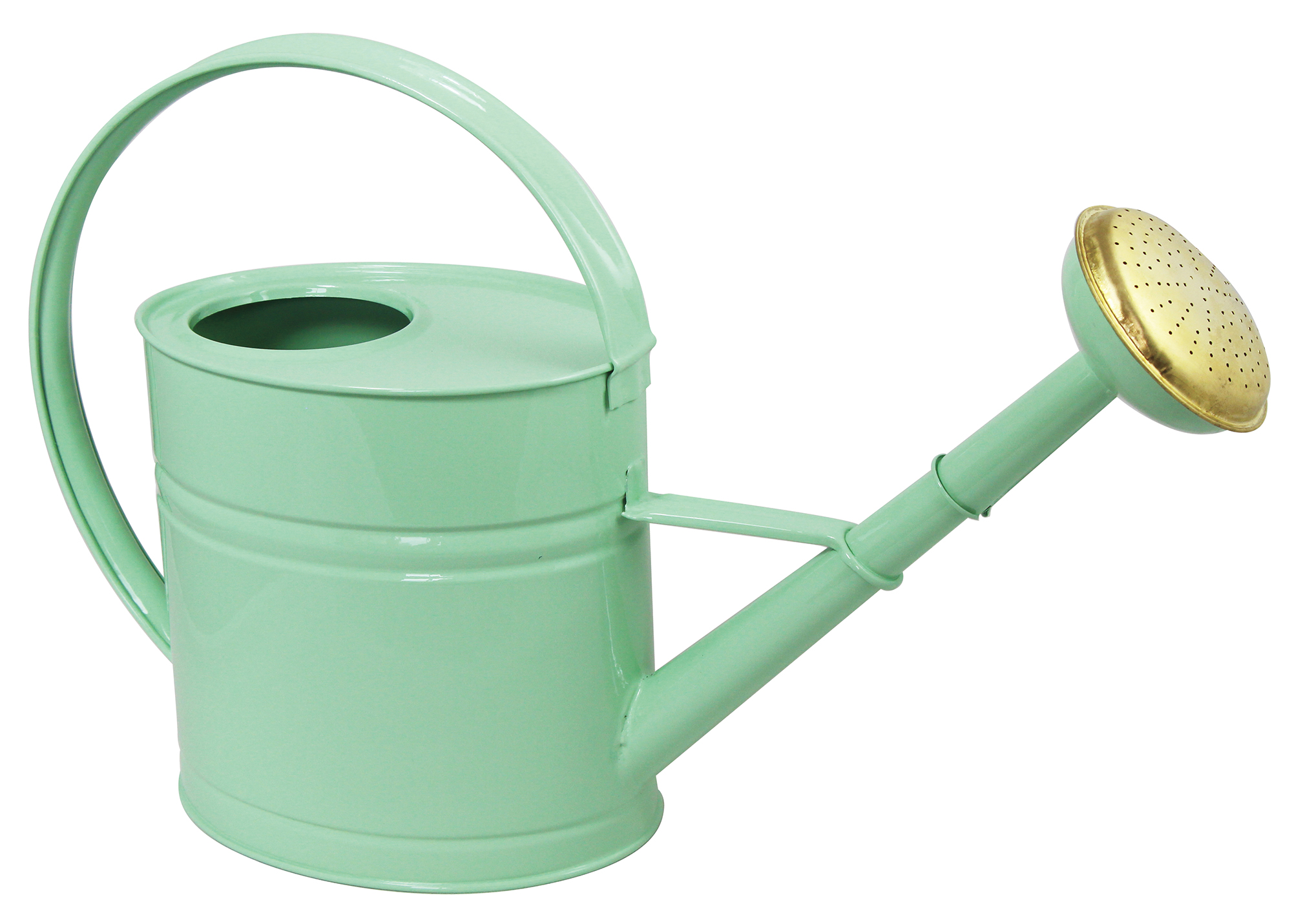 Steel watering cans galvanized by a volume of 4L Green Pastel