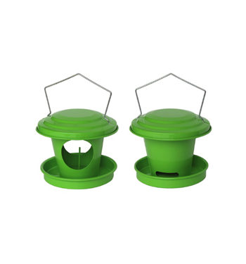 Distributors of seeds and grease for birds (green)