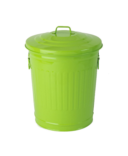 Trash 30 liters and compactor green