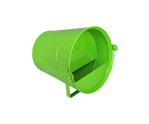 Bucket steel drinking trough galvanized of 5L Green