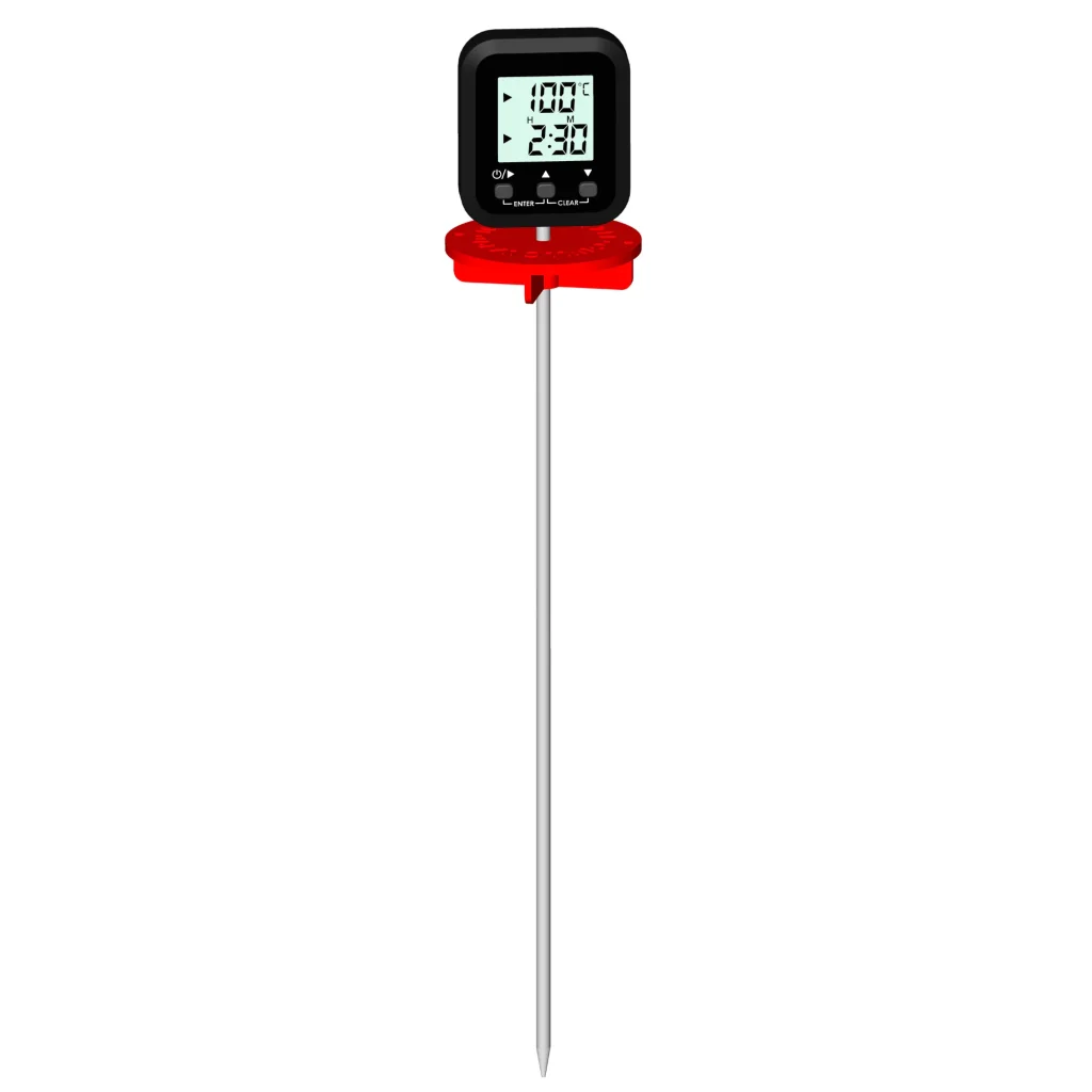 Thermomètre digital de cuisson Guillouard sur fond blanc pour cuisine et conservation