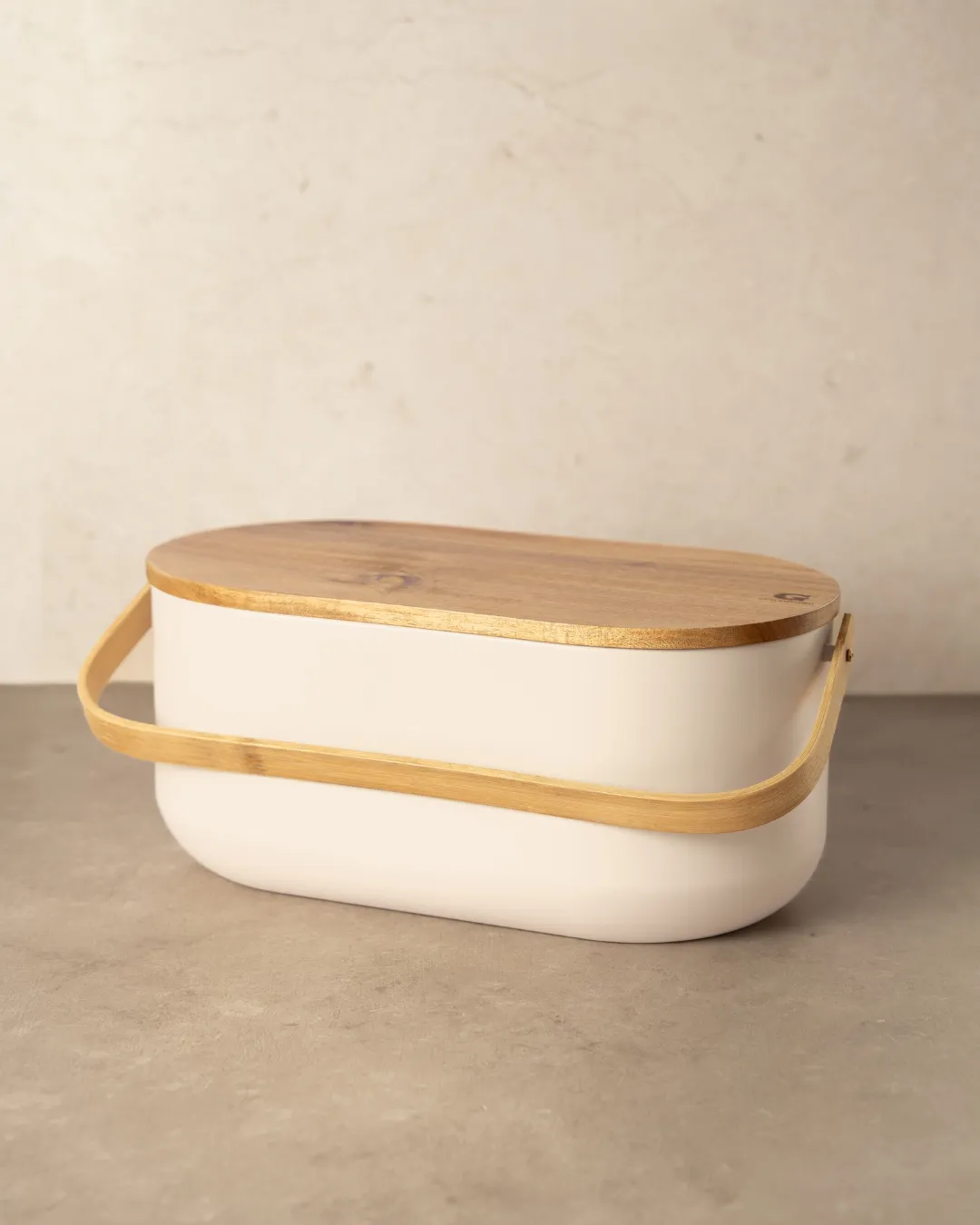 Boîte à pain beige Guillouard avec planche à découper